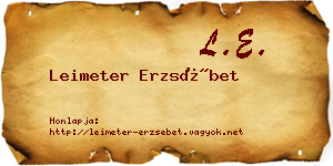Leimeter Erzsébet névjegykártya