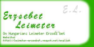 erzsebet leimeter business card